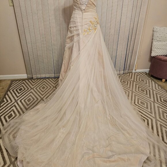 The Anjolique Wedding dress Champagne in 8 NWT - Picture 5 of 10